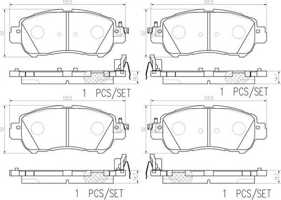 Brembo P 56 131 - Kit de plaquettes de frein, frein à disque cwaw.fr