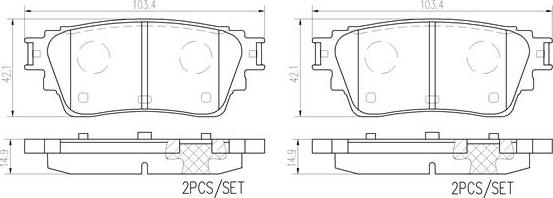 Brembo P56125N - Kit de plaquettes de frein, frein à disque cwaw.fr