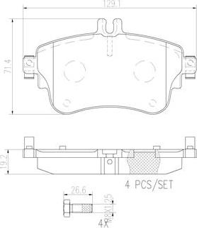 Brembo P50094N - Kit de plaquettes de frein, frein à disque cwaw.fr