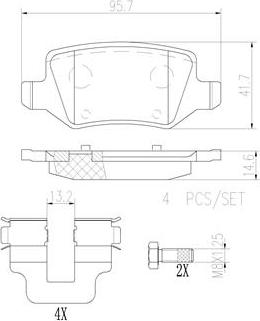 Brembo P50090N - Kit de plaquettes de frein, frein à disque cwaw.fr