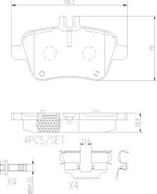 Brembo P50091N - Kit de plaquettes de frein, frein à disque cwaw.fr