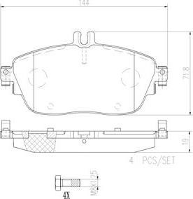 Brembo P50093N - Kit de plaquettes de frein, frein à disque cwaw.fr