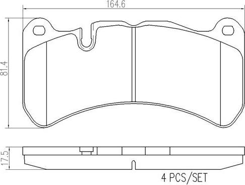 Brembo P50092N - Kit de plaquettes de frein, frein à disque cwaw.fr