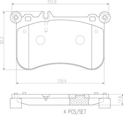 Brembo P50097N - Kit de plaquettes de frein, frein à disque cwaw.fr