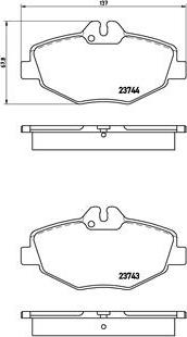 Brembo P 50 049 - Kit de plaquettes de frein, frein à disque cwaw.fr