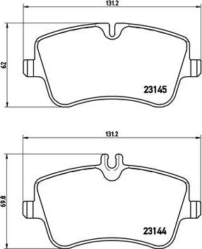 Brembo P 50 045 - Kit de plaquettes de frein, frein à disque cwaw.fr