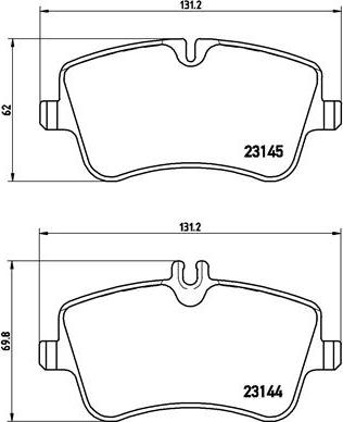 Brembo P 50 046 - Kit de plaquettes de frein, frein à disque cwaw.fr