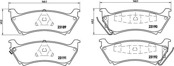 Brembo P 50 040 - Kit de plaquettes de frein, frein à disque cwaw.fr