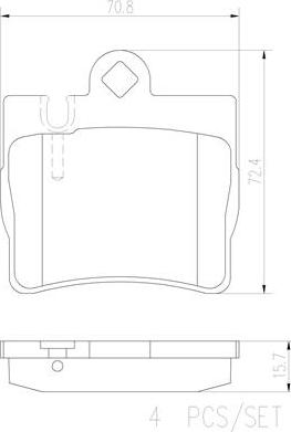 Brembo P50042N - Kit de plaquettes de frein, frein à disque cwaw.fr