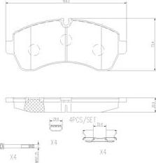 Brembo P50059N - Kit de plaquettes de frein, frein à disque cwaw.fr