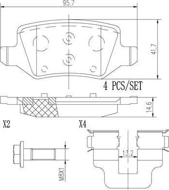 Brembo P50058N - Kit de plaquettes de frein, frein à disque cwaw.fr