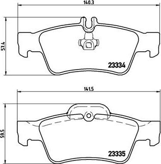 Brembo P 50 052 - Kit de plaquettes de frein, frein à disque cwaw.fr