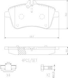 Brembo P50057N - Kit de plaquettes de frein, frein à disque cwaw.fr