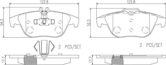 Brembo P50068N - Kit de plaquettes de frein, frein à disque cwaw.fr