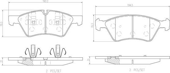 Brembo P50063N - Kit de plaquettes de frein, frein à disque cwaw.fr