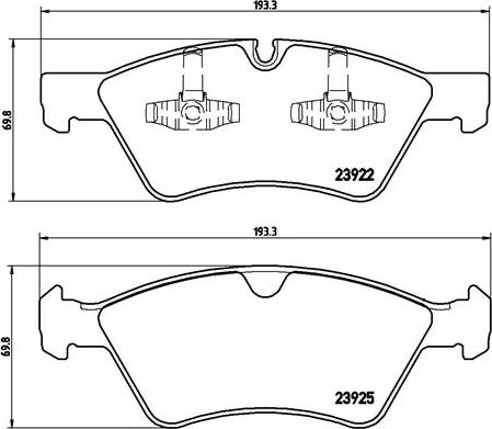 Brembo P 50 063 - Kit de plaquettes de frein, frein à disque cwaw.fr