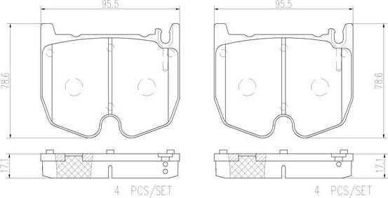 Brembo P50062N - Kit de plaquettes de frein, frein à disque cwaw.fr