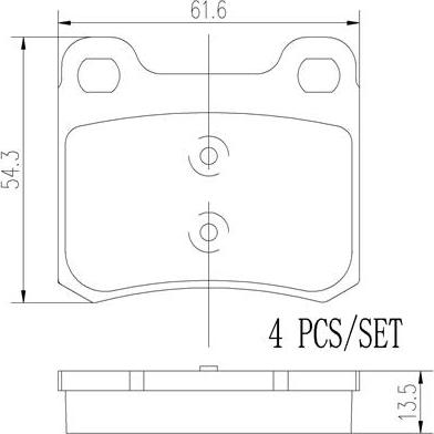 Brembo P50007N - Kit de plaquettes de frein, frein à disque cwaw.fr