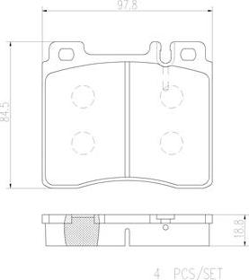 Brembo P50018N - Kit de plaquettes de frein, frein à disque cwaw.fr