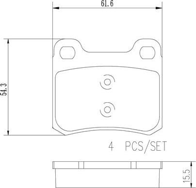 Brembo P50013N - Kit de plaquettes de frein, frein à disque cwaw.fr