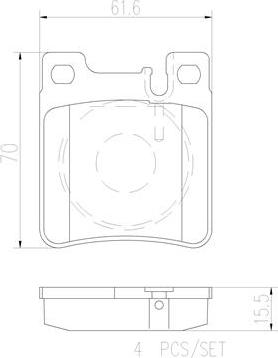 Brembo P50017N - Kit de plaquettes de frein, frein à disque cwaw.fr