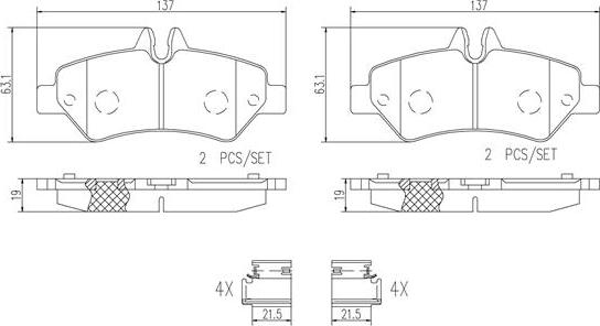 Brembo P50084N - Kit de plaquettes de frein, frein à disque cwaw.fr