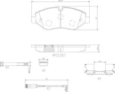 Brembo P50085N - Kit de plaquettes de frein, frein à disque cwaw.fr