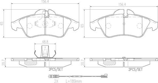 Brembo P50080N - Kit de plaquettes de frein, frein à disque cwaw.fr