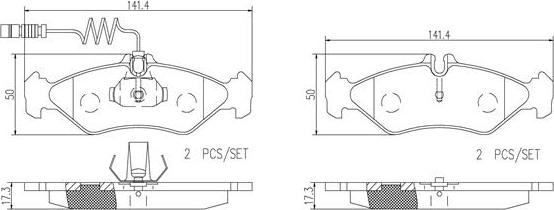 Brembo P50081N - Kit de plaquettes de frein, frein à disque cwaw.fr