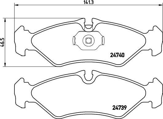 Brembo P 50 081 - Kit de plaquettes de frein, frein à disque cwaw.fr