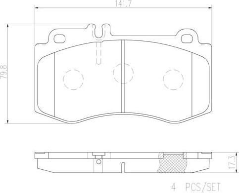 Brembo P50087N - Kit de plaquettes de frein, frein à disque cwaw.fr