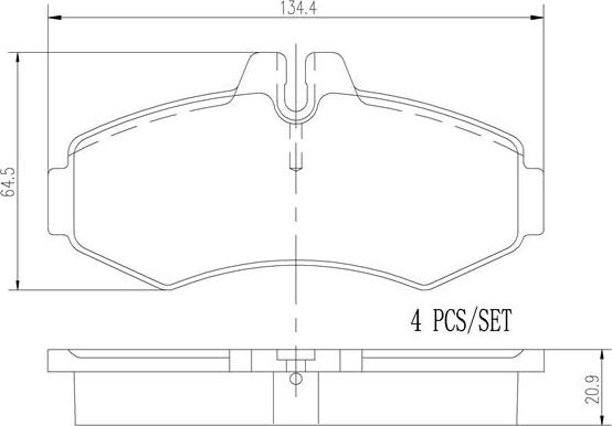 Brembo P50031N - Kit de plaquettes de frein, frein à disque cwaw.fr