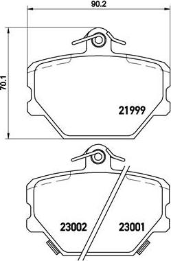 Brembo P 50 038 - Kit de plaquettes de frein, frein à disque cwaw.fr