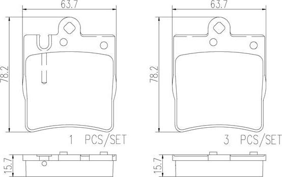 Brembo P50033N - Kit de plaquettes de frein, frein à disque cwaw.fr