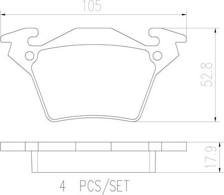 Brembo P50032N - Kit de plaquettes de frein, frein à disque cwaw.fr