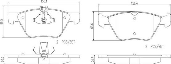 Brembo P50026N - Kit de plaquettes de frein, frein à disque cwaw.fr