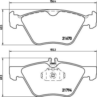 Brembo P 50 026 - Kit de plaquettes de frein, frein à disque cwaw.fr