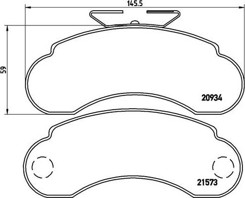 Brembo P 50 021 - Kit de plaquettes de frein, frein à disque cwaw.fr