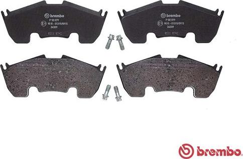 Brembo P 50 079 - Kit de plaquettes de frein, frein à disque cwaw.fr