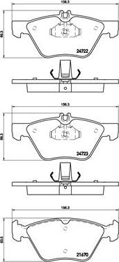 Brembo P 50 075 - Kit de plaquettes de frein, frein à disque cwaw.fr