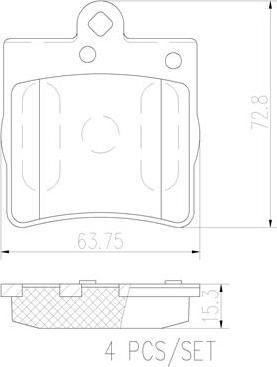 Brembo P50072N - Kit de plaquettes de frein, frein à disque cwaw.fr