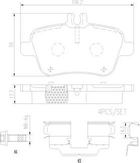 Brembo P50140N - Kit de plaquettes de frein, frein à disque cwaw.fr