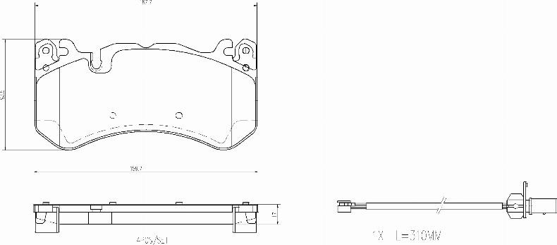 Brembo P 50 164 - Kit de plaquettes de frein, frein à disque cwaw.fr