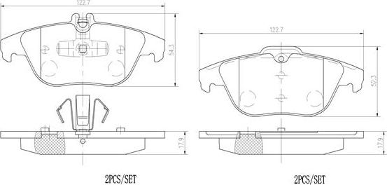 Brembo P50104N - Kit de plaquettes de frein, frein à disque cwaw.fr