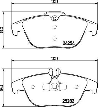 Brembo P 50 104 - Kit de plaquettes de frein, frein à disque cwaw.fr