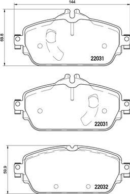 Brembo P 50 119 - Kit de plaquettes de frein, frein à disque cwaw.fr