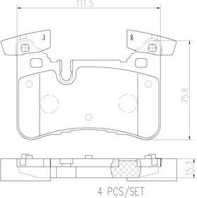 Brembo P50110N - Kit de plaquettes de frein, frein à disque cwaw.fr