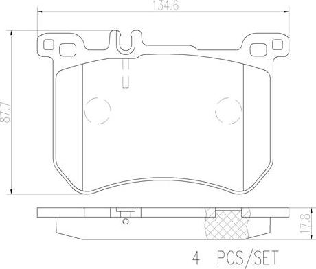 Brembo P50111N - Kit de plaquettes de frein, frein à disque cwaw.fr