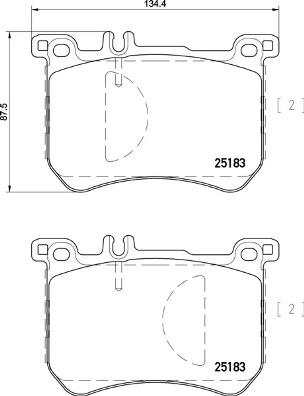 Brembo P 50 111 - Kit de plaquettes de frein, frein à disque cwaw.fr