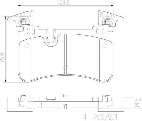 Brembo P50113N - Kit de plaquettes de frein, frein à disque cwaw.fr